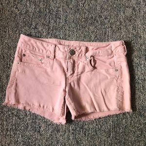 American Eagle Pink Denim Shorts